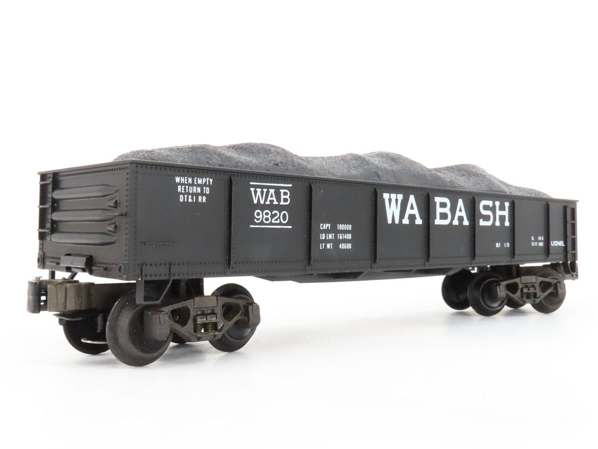 O Gauge 3-Rail Lionel 6-9820 WAB Wabash Railroad Gondola #9820