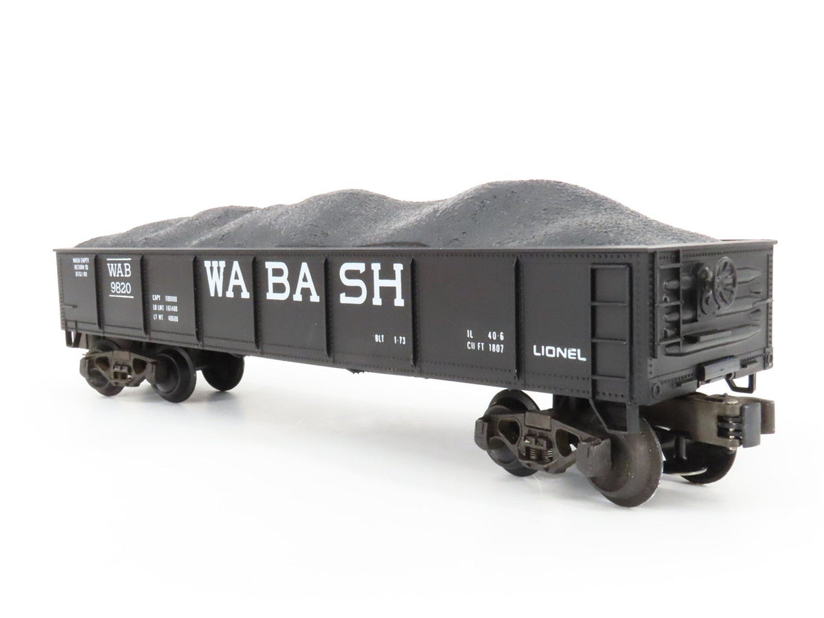 O Gauge 3-Rail Lionel 6-9820 WAB Wabash Railroad Gondola #9820