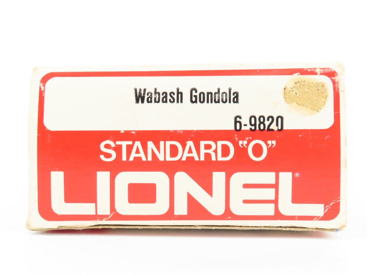 O Gauge 3-Rail Lionel 6-9820 WAB Wabash Railroad Gondola #9820