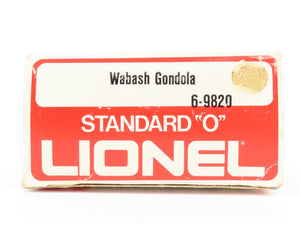 O Gauge 3-Rail Lionel 6-9820 WAB Wabash Railroad Gondola #9820