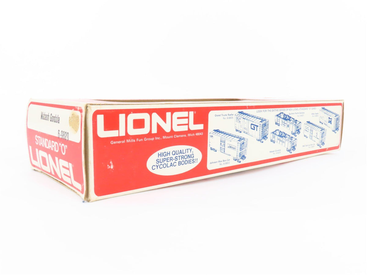 O Gauge 3-Rail Lionel 6-9820 WAB Wabash Railroad Gondola #9820