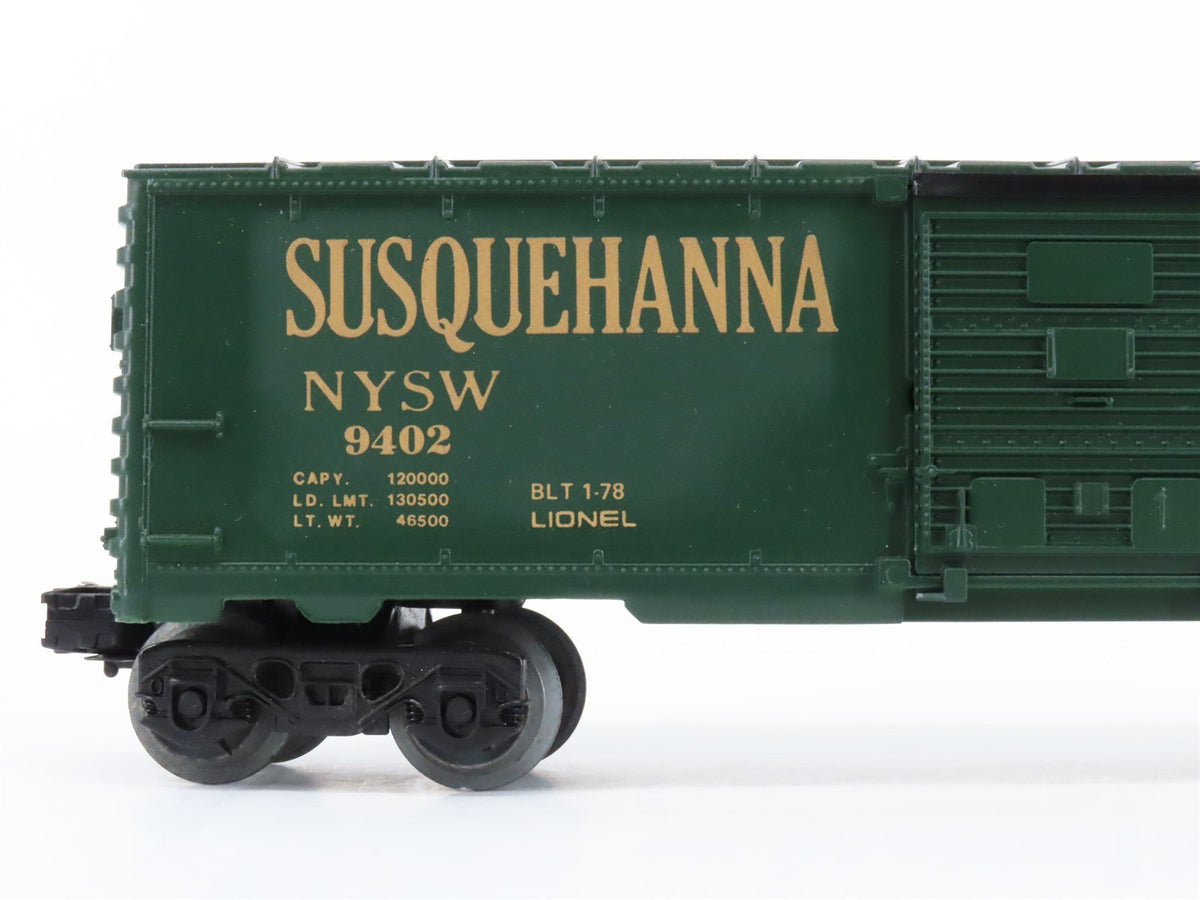 O Gauge 3-Rail Lionel 6-9402 NYSW Susquehanna Single Door Box Car #9402