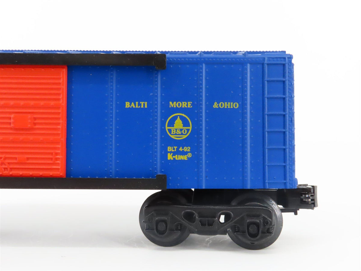 O Gauge 3-Rail K-Line K-5120 B&amp;O Baltimore &amp; Ohio Single Door Boxcar #5120