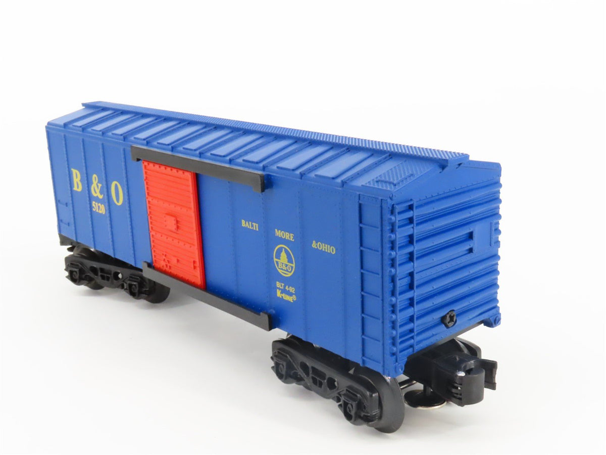 O Gauge 3-Rail K-Line K-5120 B&amp;O Baltimore &amp; Ohio Single Door Boxcar #5120