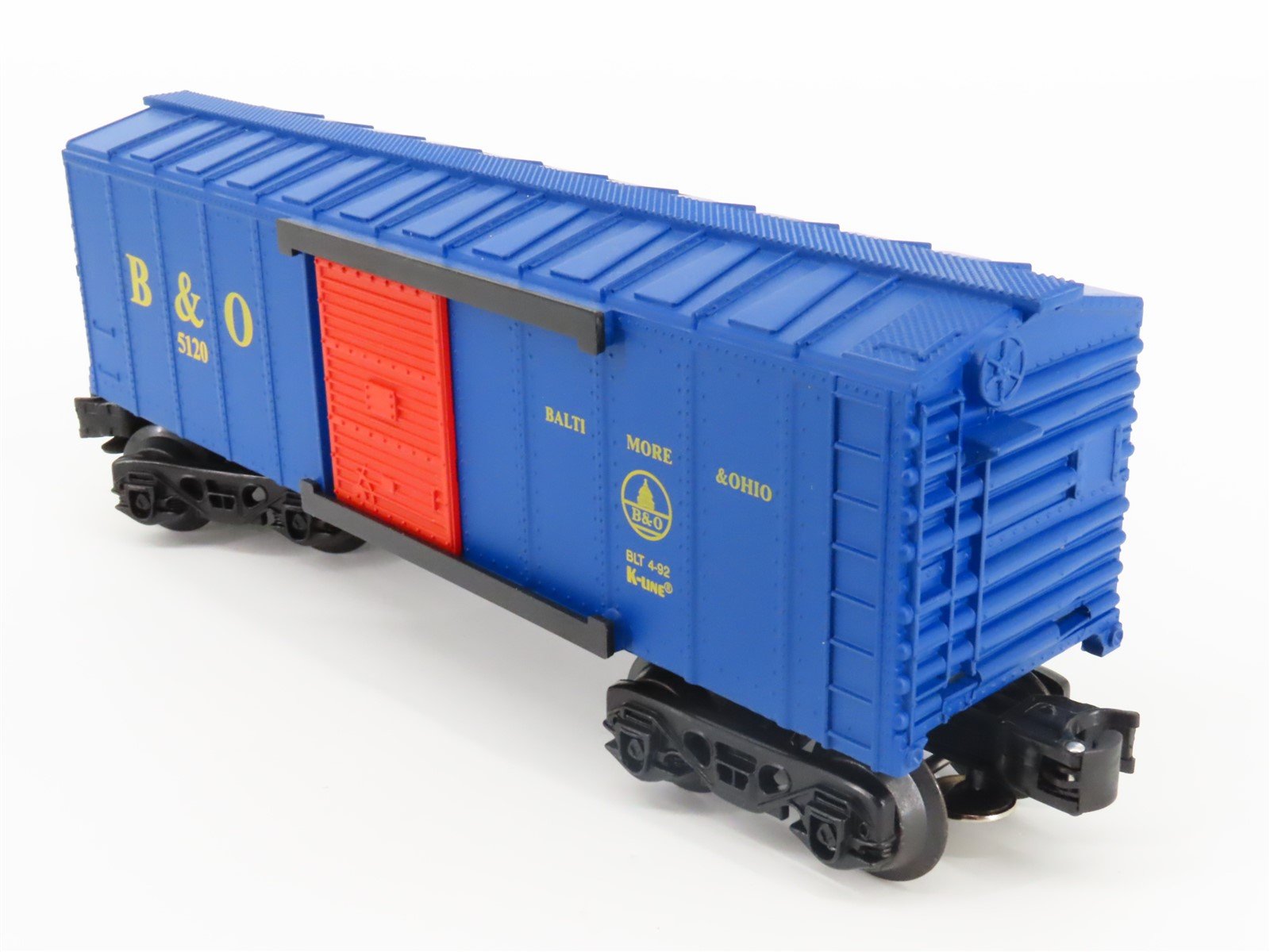 O Gauge 3-Rail K-Line K-5120 B&O Baltimore & Ohio Single Door Boxcar #5120