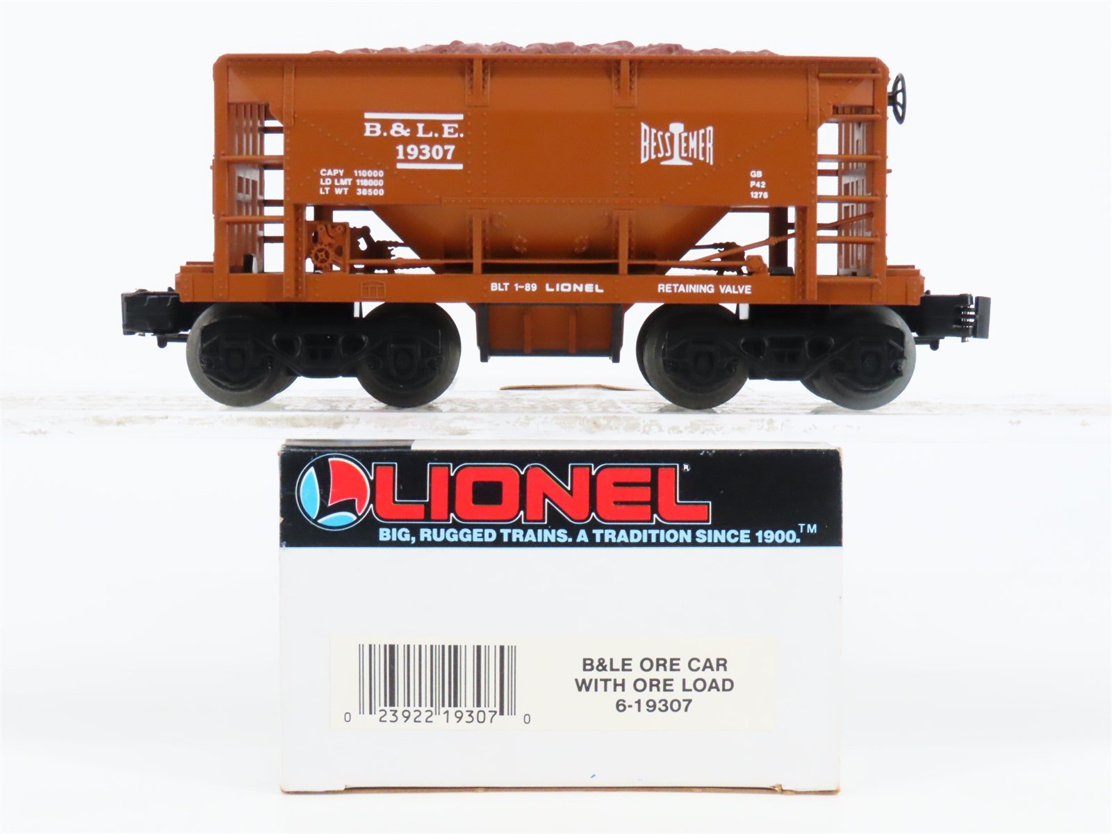 O Gauge 3-Rail Lionel 6-19307 BLE Bessemer & Lake Erie Ore Car #19307 wLoad
