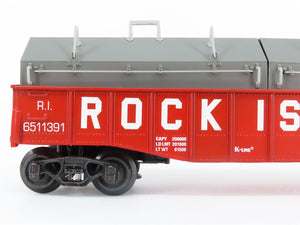 O Gauge 3-Rail K-Line K651-1391 RI Rock Island Gondola w/Load #6511391