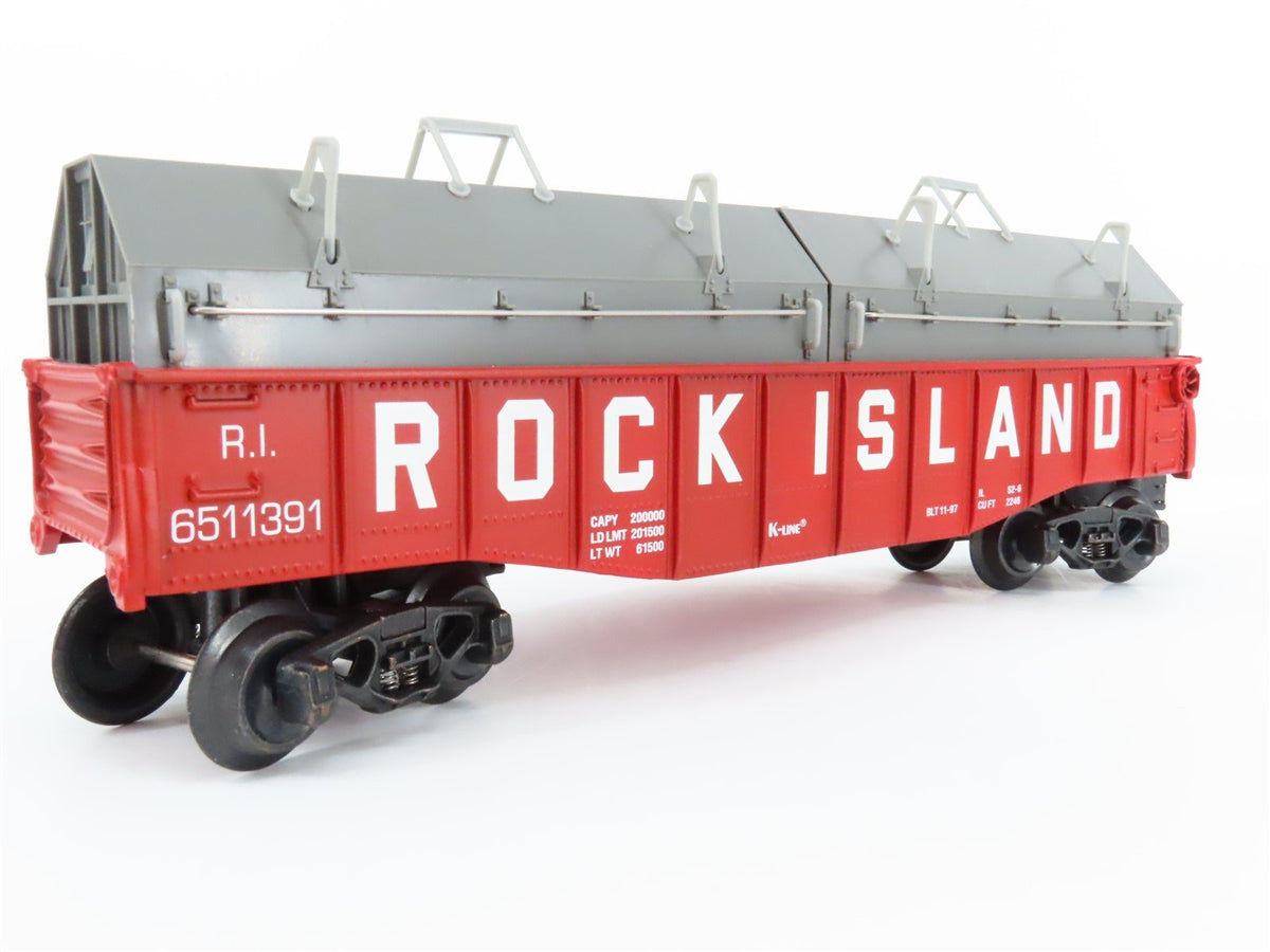 O Gauge 3-Rail K-Line K651-1391 RI Rock Island Gondola w/Load #6511391