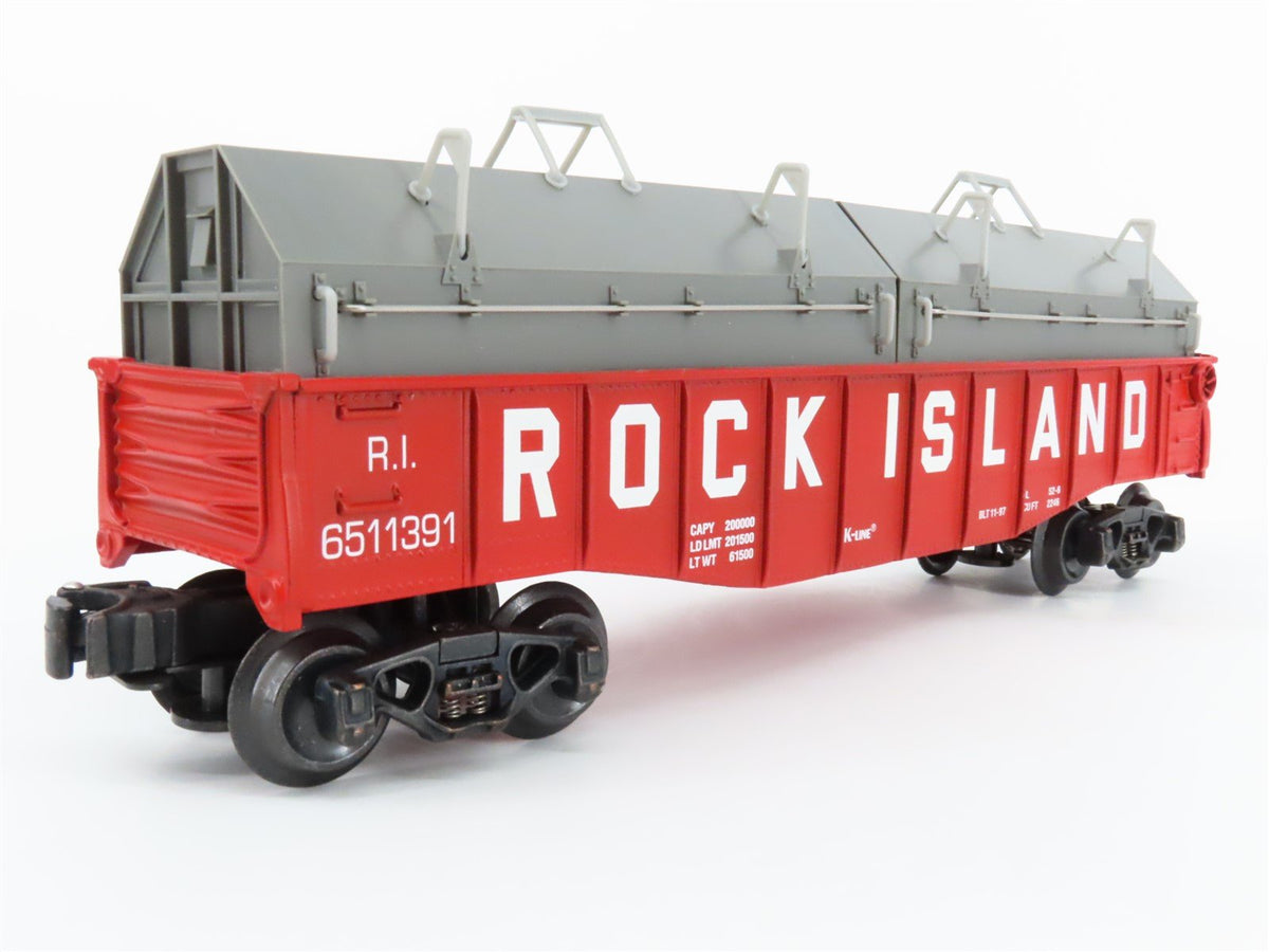 O Gauge 3-Rail K-Line K651-1391 RI Rock Island Gondola w/Load #6511391