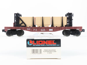 O Gauge 3-Rail Lionel 6-16333 SLSF Frisco Bulkhead Flatcar #16333 w/Lumber Load