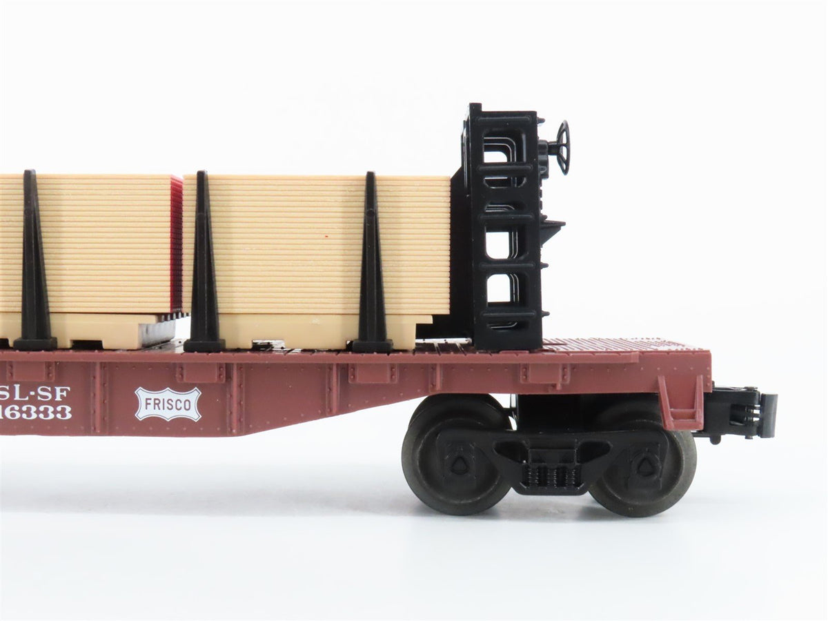 O Gauge 3-Rail Lionel 6-16333 SLSF Frisco Bulkhead Flatcar #16333 w/Lumber Load