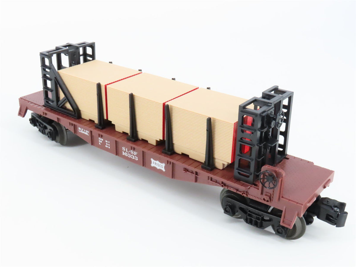 O Gauge 3-Rail Lionel 6-16333 SLSF Frisco Bulkhead Flatcar #16333 w/Lumber Load