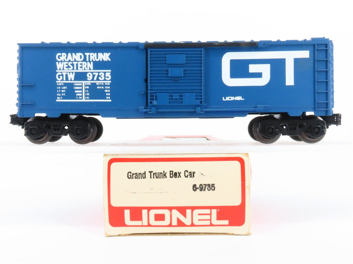 O Gauge 3-Rail Lionel 6-9735 GTW Grand Trunk Western Single Door Box Car #9735