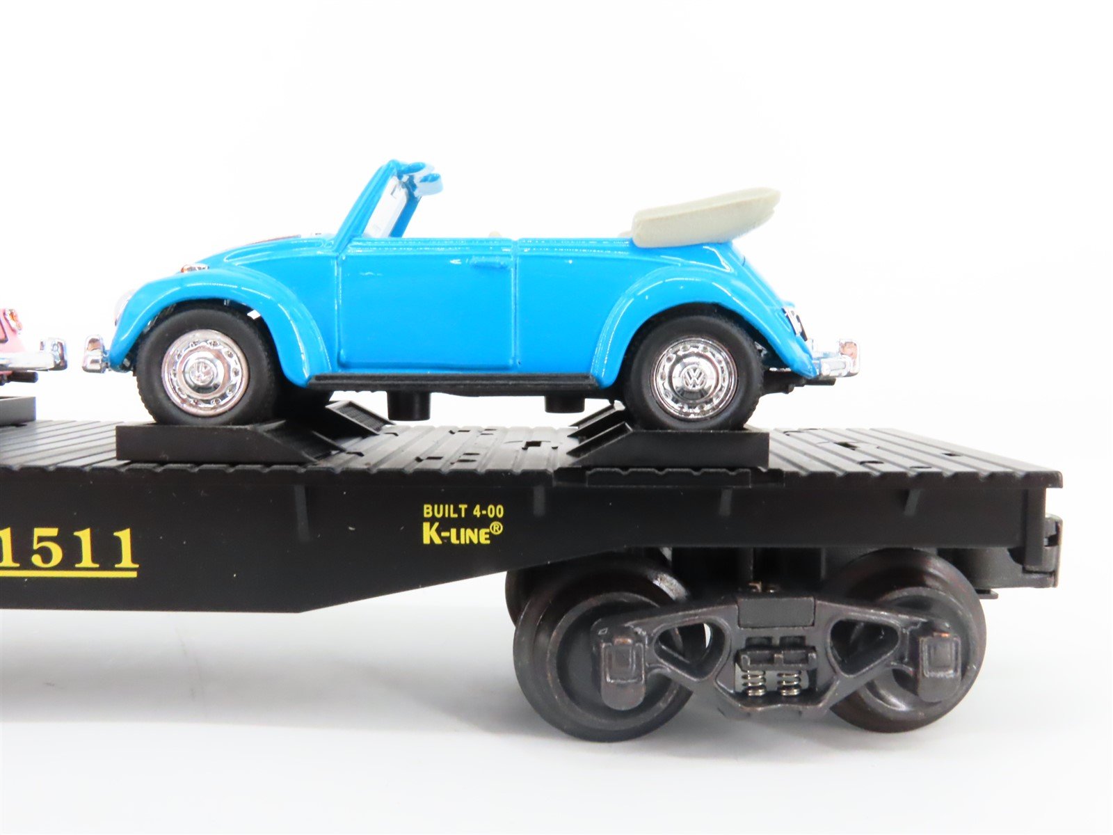 O Gauge 3-Rail K-Line K661-1511 Erie Flat Car W/Volkswagen autos #1511