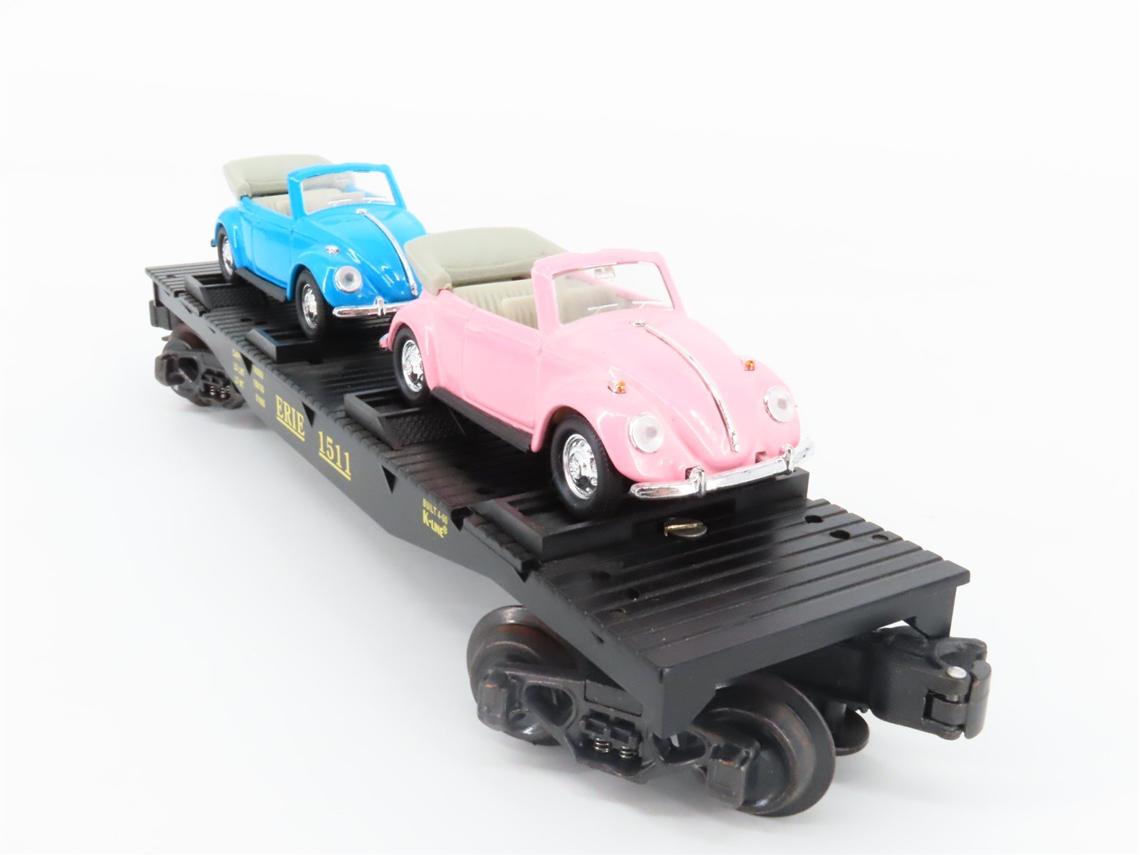 O Gauge 3-Rail K-Line K661-1511 Erie Flat Car W/Volkswagen autos #1511