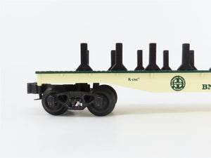 O Gauge 3-Rail K-Line K-699502 BNSF Santa Fe Flat Car W/Pickup Trucks #6995