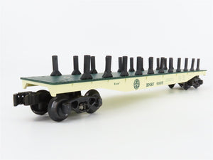 O Gauge 3-Rail K-Line K-699502 BNSF Santa Fe Flat Car W/Pickup Trucks #6995