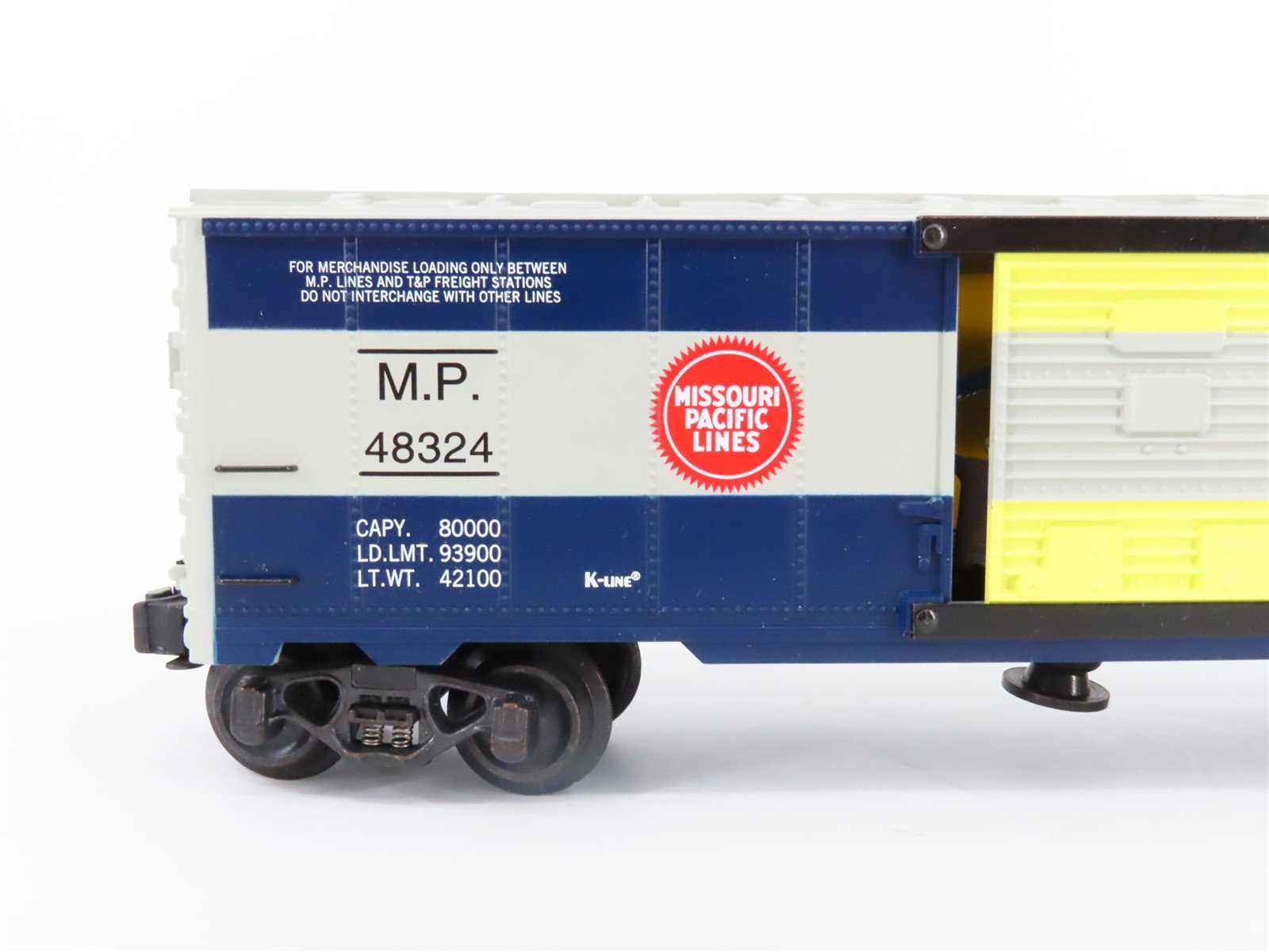 O Gauge 3-Rail K-Line K701-1711 MP Eagle Merchandise Operating Boxcar #48324