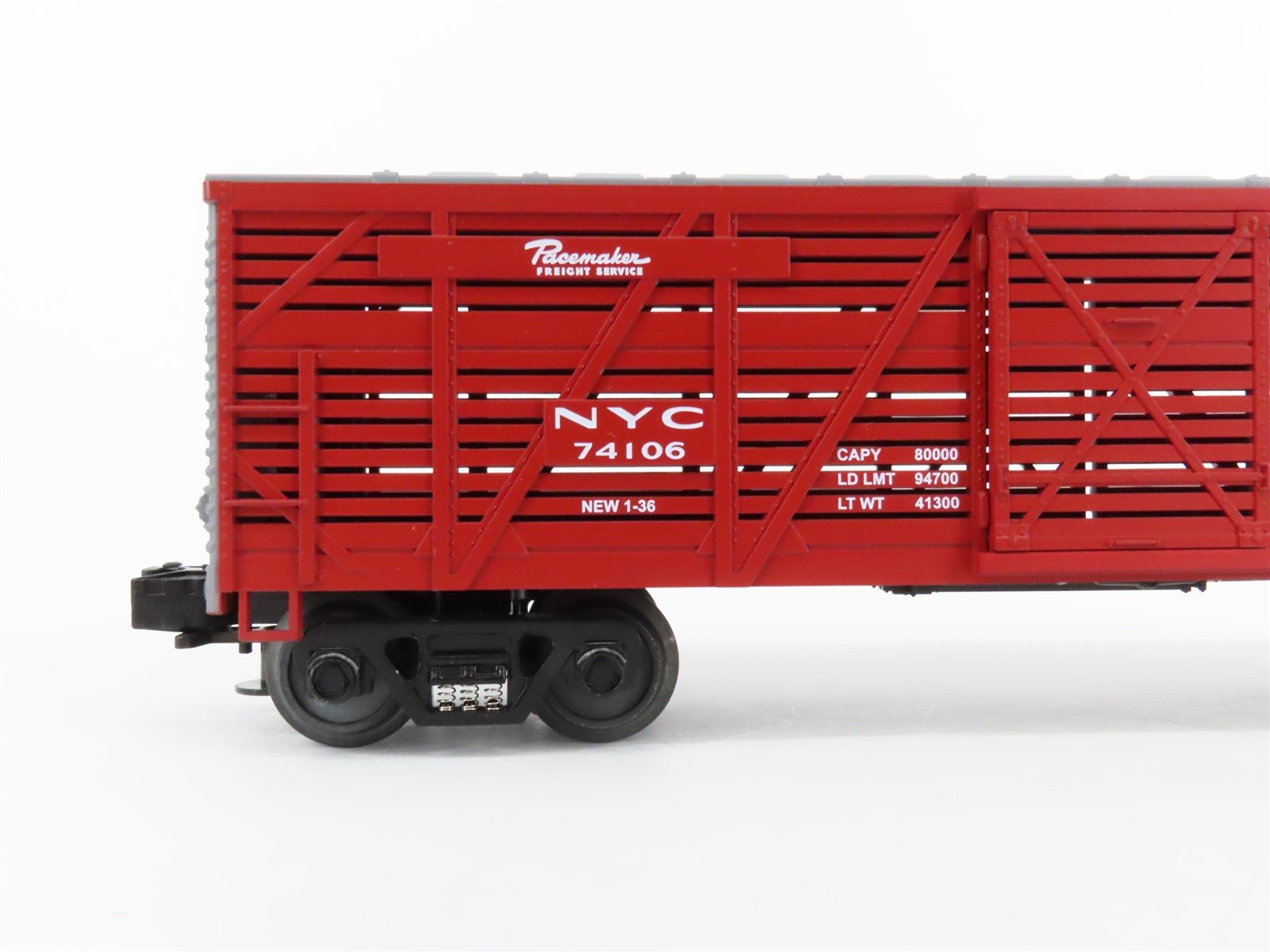 O Gauge 3-Rail Rail King Rugged Rails Series 33-7701 NYC Stock Car 74106