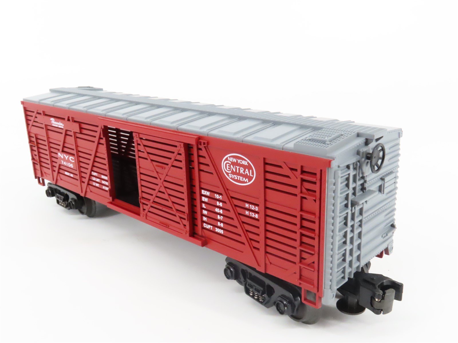 O Gauge 3-Rail Rail King Rugged Rails Series 33-7701 NYC Stock Car 74106