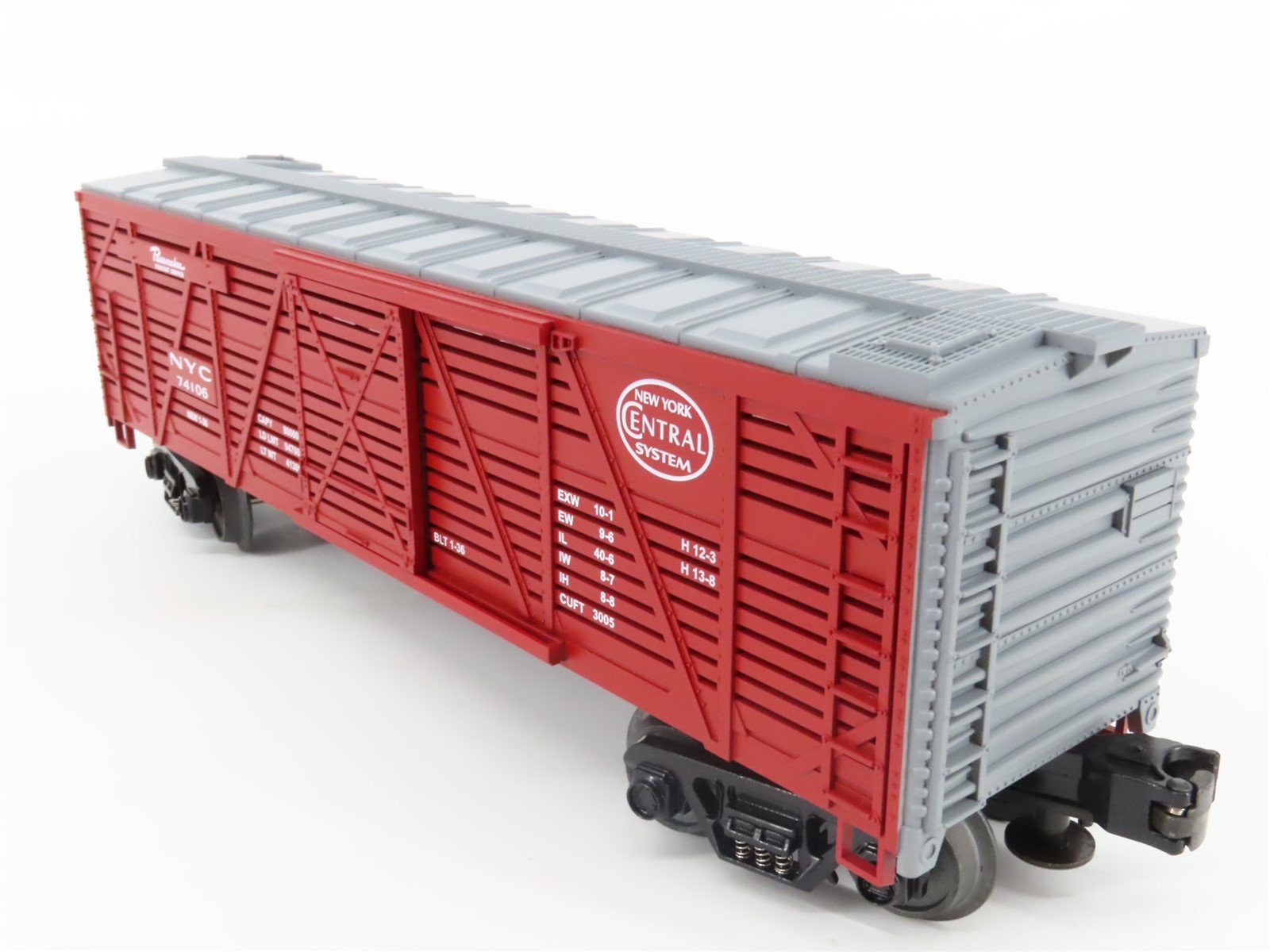 O Gauge 3-Rail Rail King Rugged Rails Series 33-7701 NYC Stock Car 74106
