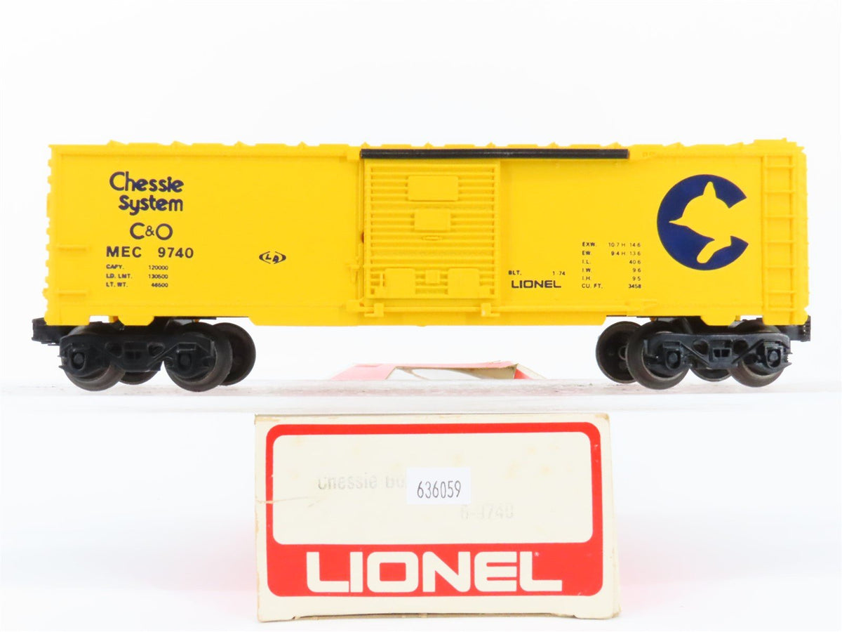 O Gauge 3-Rail Lionel 6-9740 MEC C&amp;O Chessie System Single Door Box Car #9740