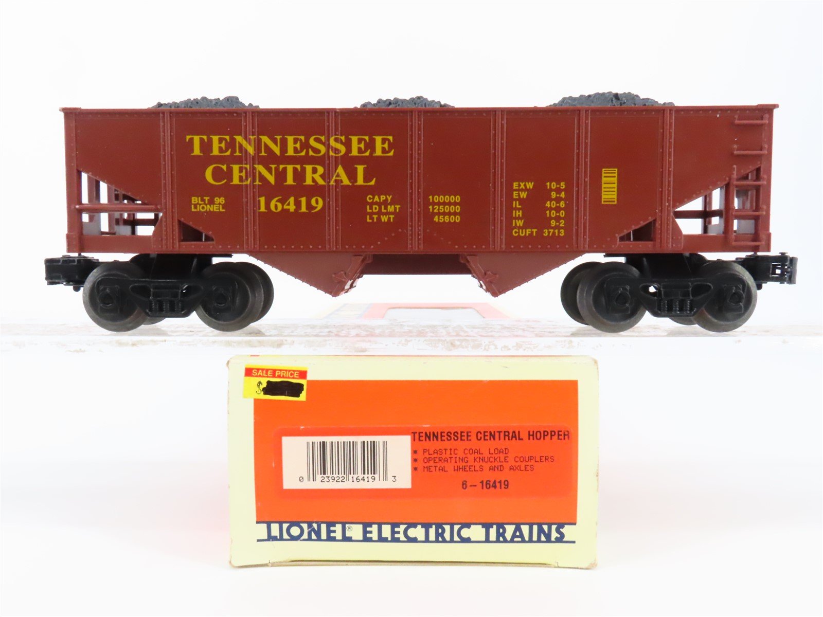 O Gauge 3-Rail Lionel 6-16419 TC Tennessee Central Hopper #16419