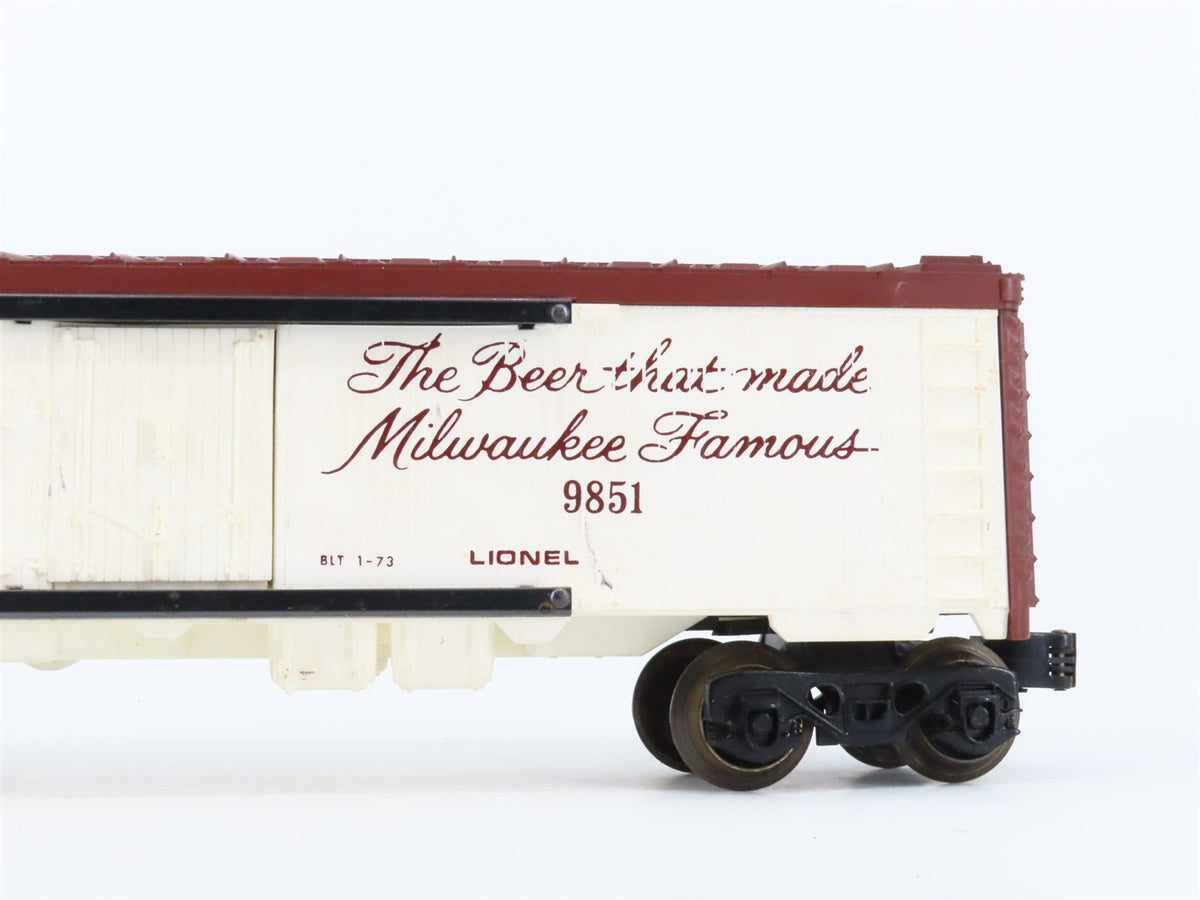 O Gauge 3-Rail Lionel 6-9851 Schlitz Beer Reefer #9851