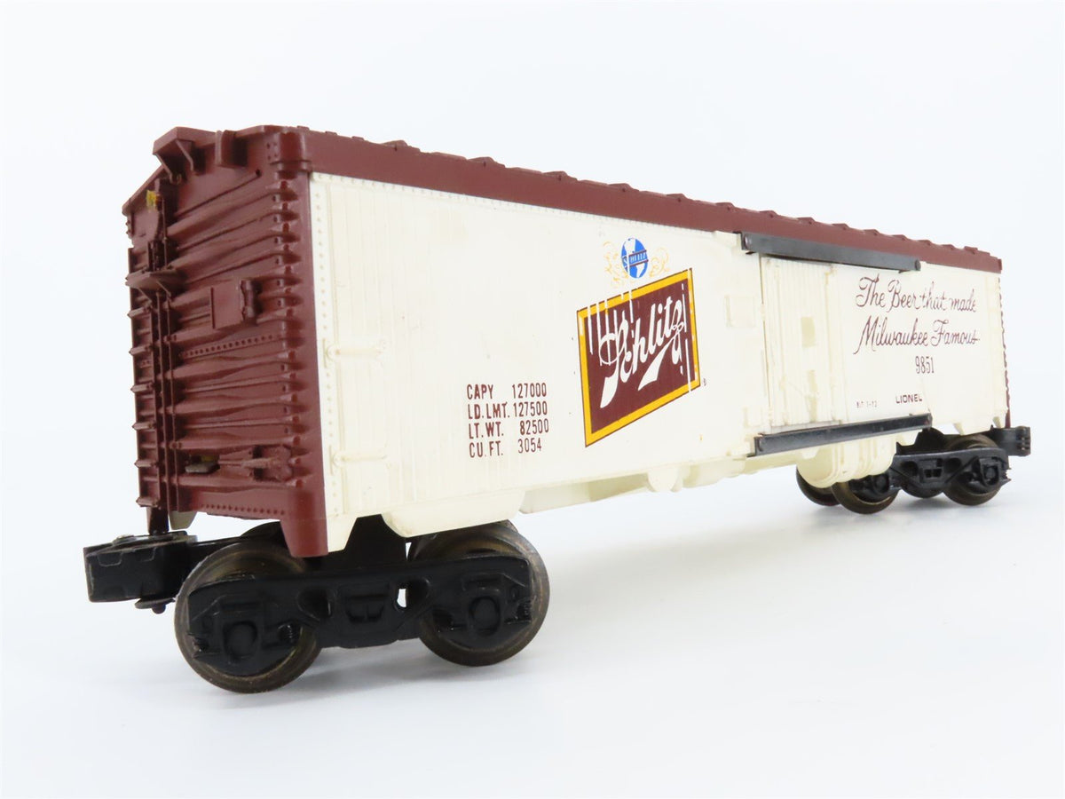O Gauge 3-Rail Lionel 6-9851 Schlitz Beer Reefer #9851