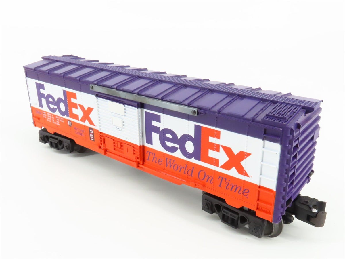 O Gauge 3-Rail Lionel 6-19835 3464X FedEx Animated Boxcar #3464