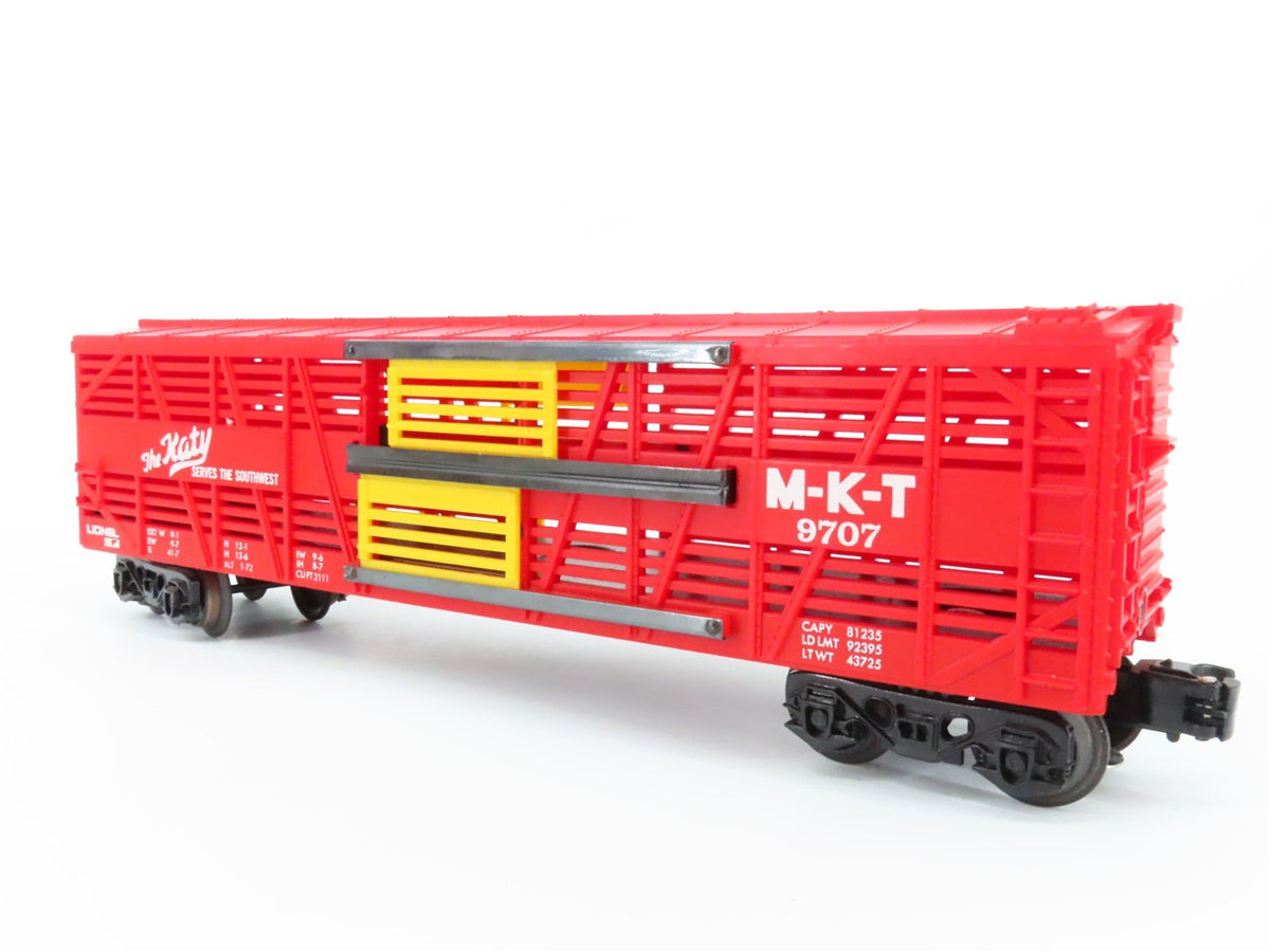 O Gauge 3-Rail Lionel 6-9707 M-K-T Katy Stock Car #9707