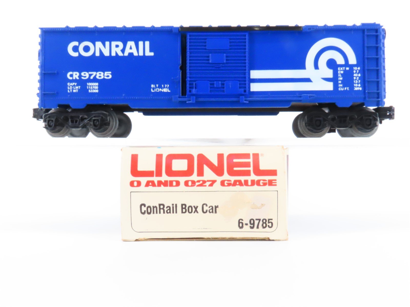 O Gauge 3-Rail Lionel 6-9785 CR Conrail Single Door Box Car #9785