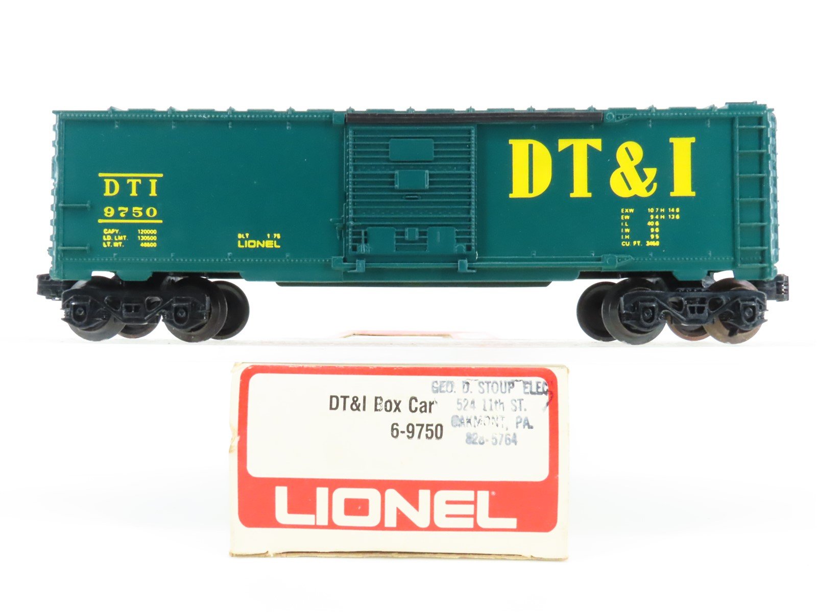 O Gauge 3-Rail Lionel 6-9750 DTI Detroit Toledo & Ironton Box Car #9750