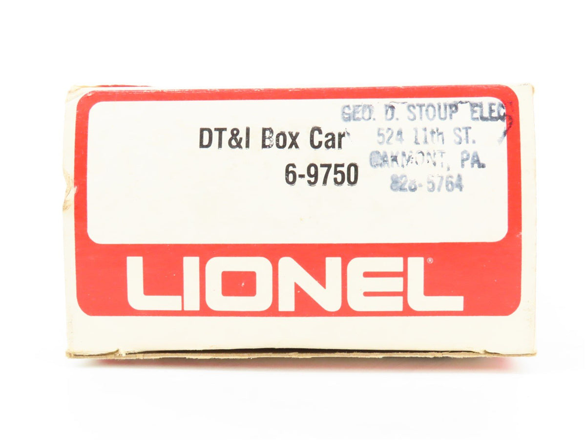 O Gauge 3-Rail Lionel 6-9750 DTI Detroit Toledo &amp; Ironton Box Car #9750