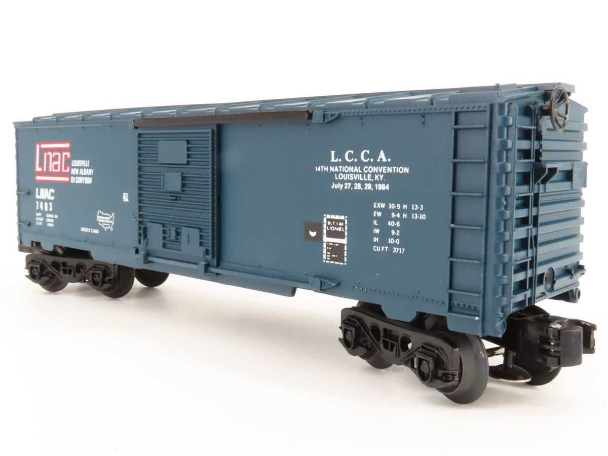 O Gauge 3-Rail Lionel 6-7403 LCCA LNAC Railroad Single Door Box Car #7403