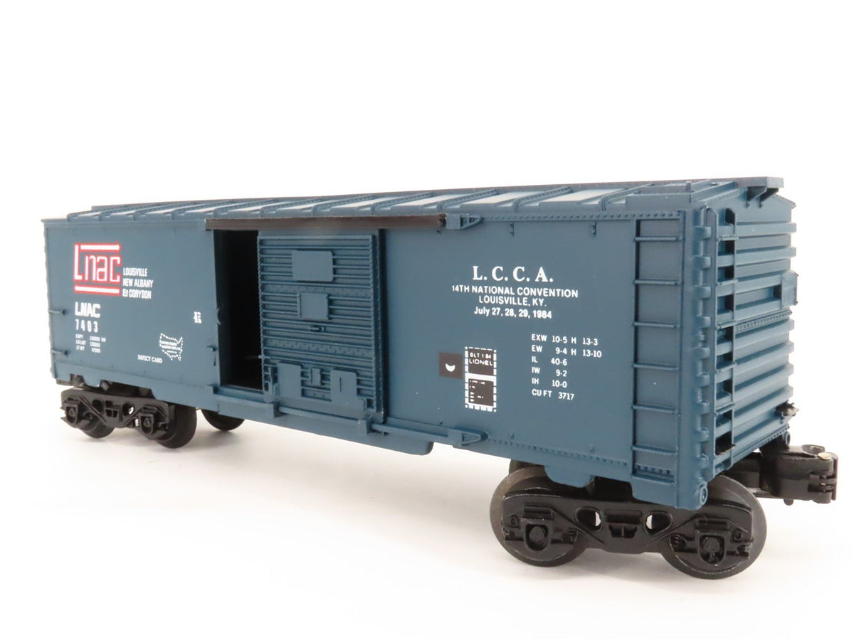 O Gauge 3-Rail Lionel 6-7403 LCCA LNAC Railroad Single Door Box Car #7403