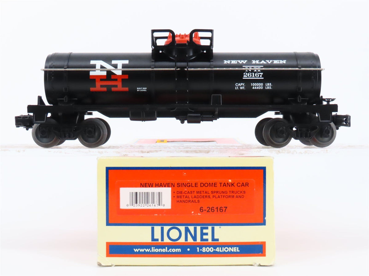 O Gauge 3-Rail Lionel 6-26167 NH New Haven Single Dome Tankcar #26167