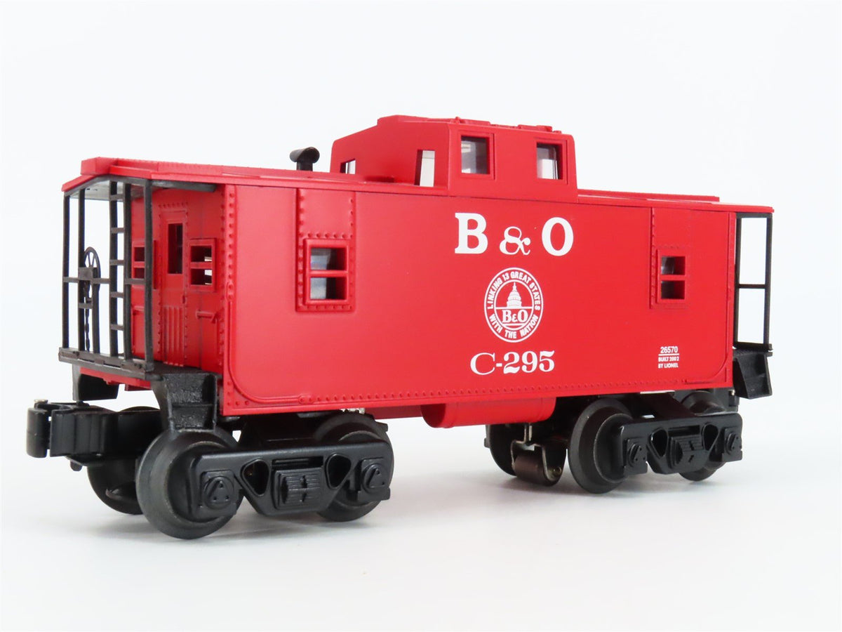 O Gauge 3-Rail Lionel 6-26570 B&amp;O Baltimore &amp; Ohio Caboose #C-295 w/Lights