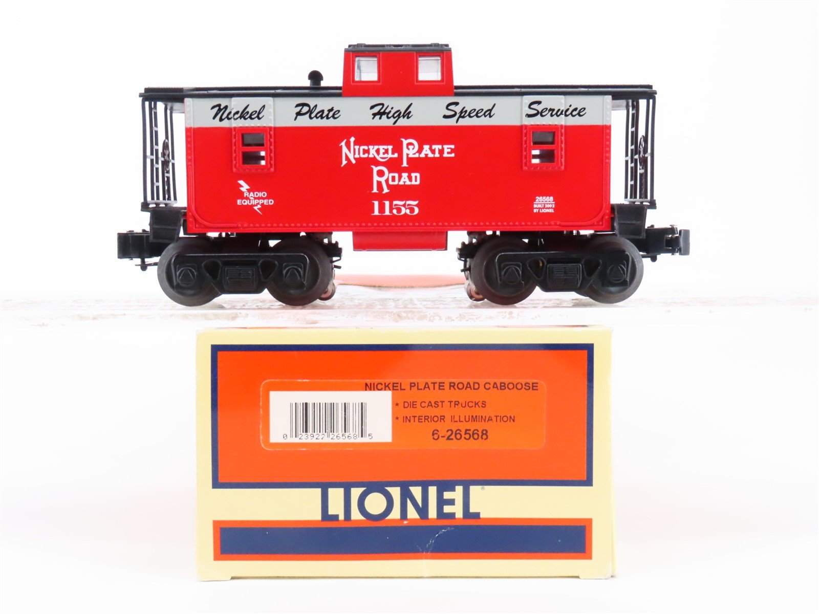 O Gauge 3-Rail Lionel 6-26568 NKP Nickel Plate Road Caboose #1155 w/Lights