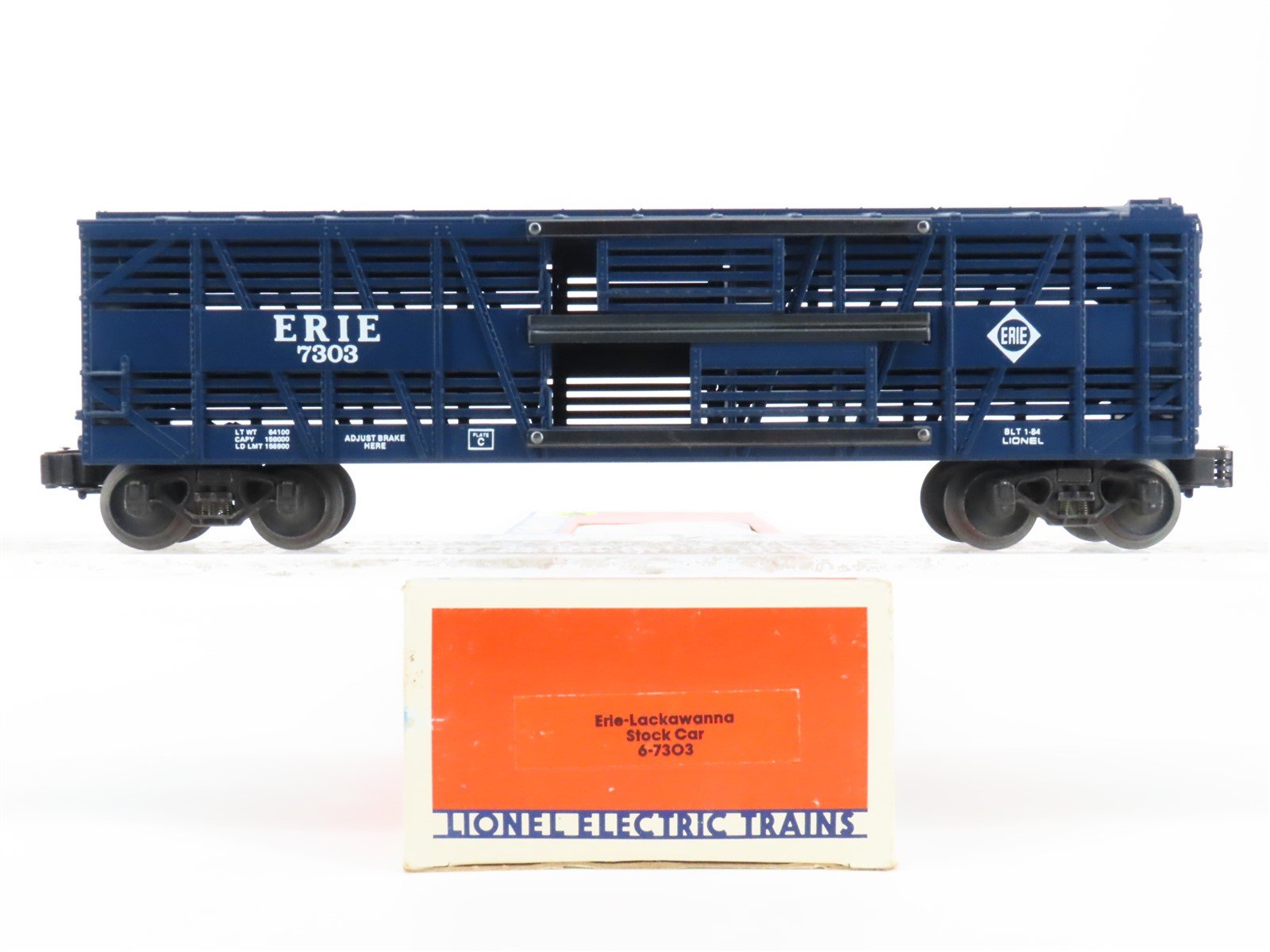 O Gauge 3-Rail Lionel 6-7303 EL Erie-Lackwanna Stock Car #7303
