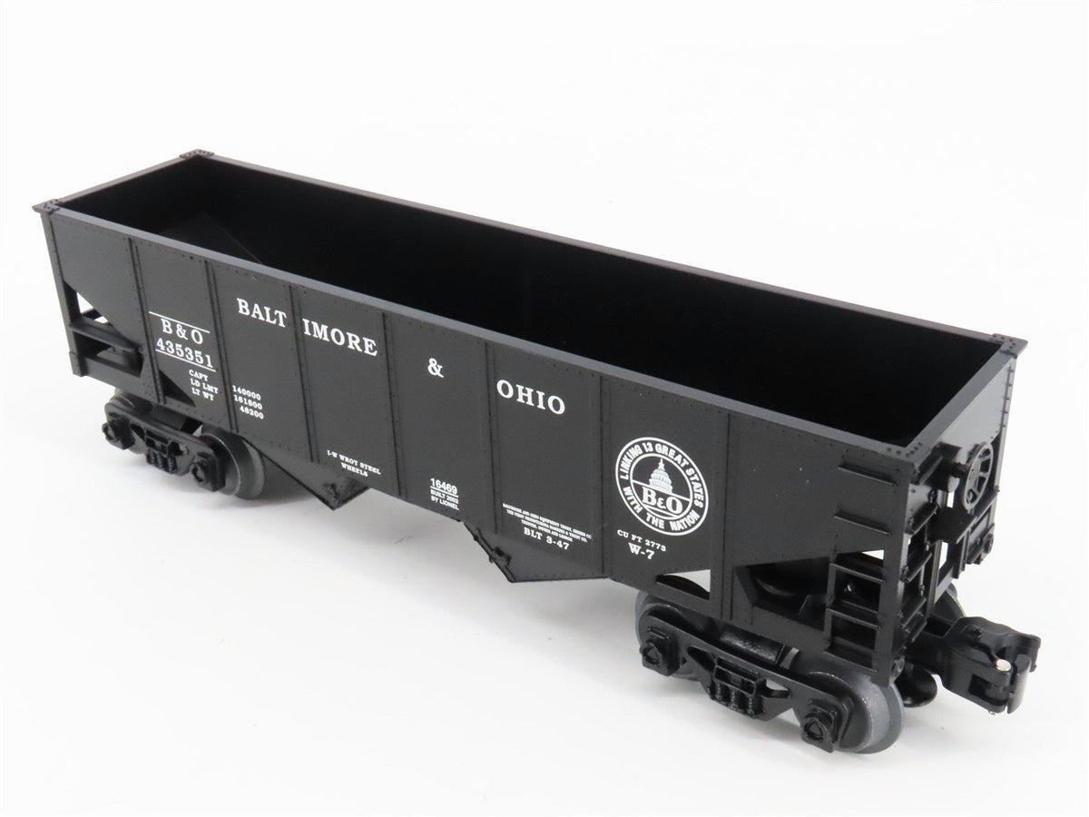 O 3-Rail Lionel 6-16469 B&amp;O Baltimore &amp; Ohio Starter 2-Bay Hopper Car #435351