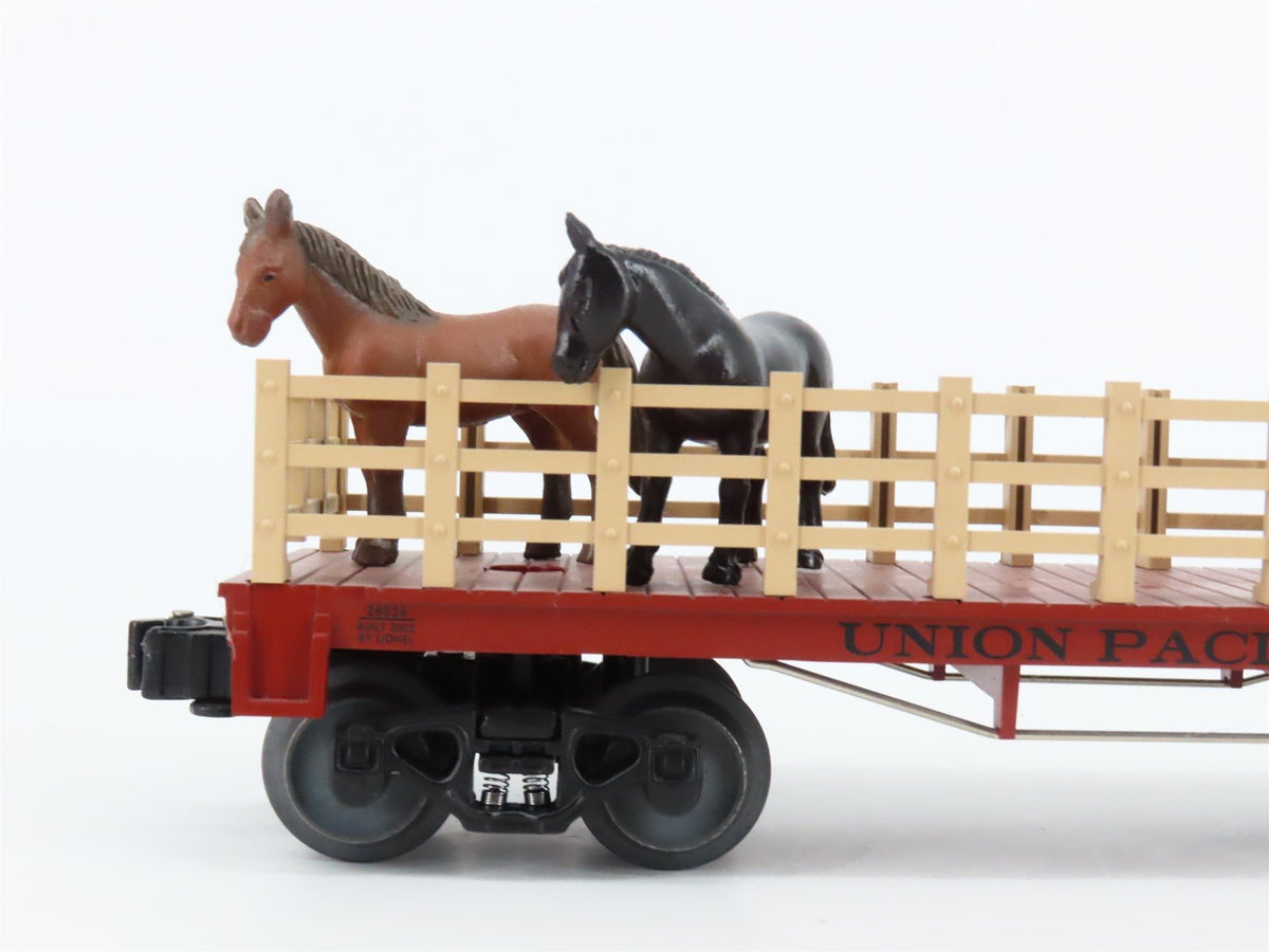 O 3-Rail Lionel 6-26036 UP Union Pacific Flatcar #26036 w/Horses