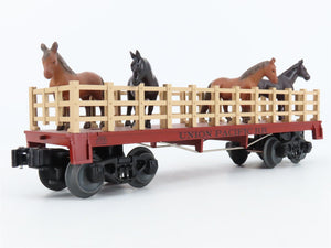 O 3-Rail Lionel 6-26036 UP Union Pacific Flatcar #26036 w/Horses