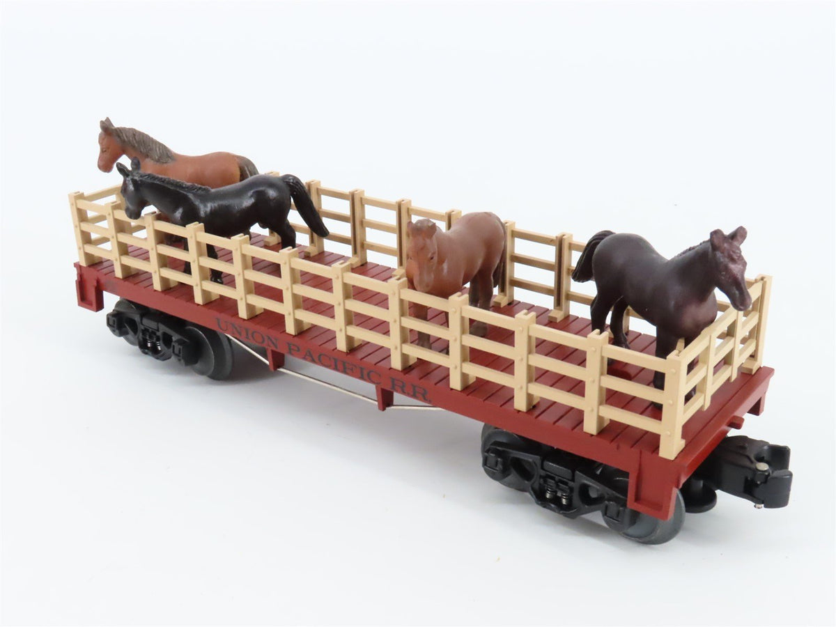 O 3-Rail Lionel 6-26036 UP Union Pacific Flatcar #26036 w/Horses