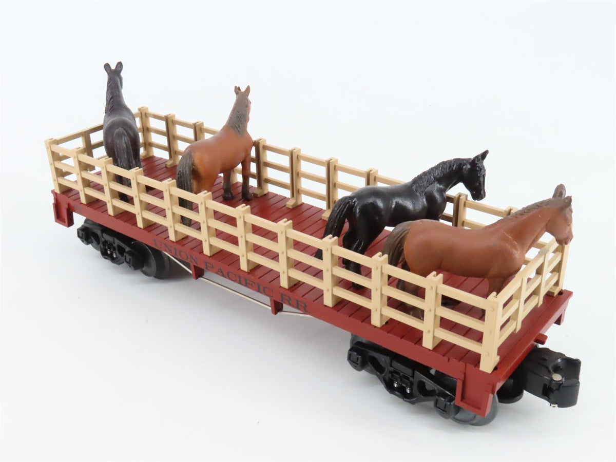 O 3-Rail Lionel 6-26036 UP Union Pacific Flatcar #26036 w/Horses