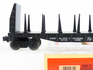 O 3-Rail Lionel 6-16382 KCS Kansas City Southern Bulkhead Flatcar #16382