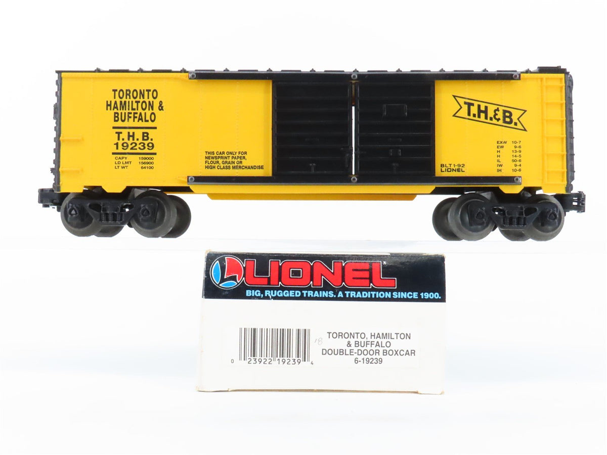 O Gauge 3-Rail Lionel 6-19239 THB Toronto Hamilton &amp; Buffalo Box Car #19239