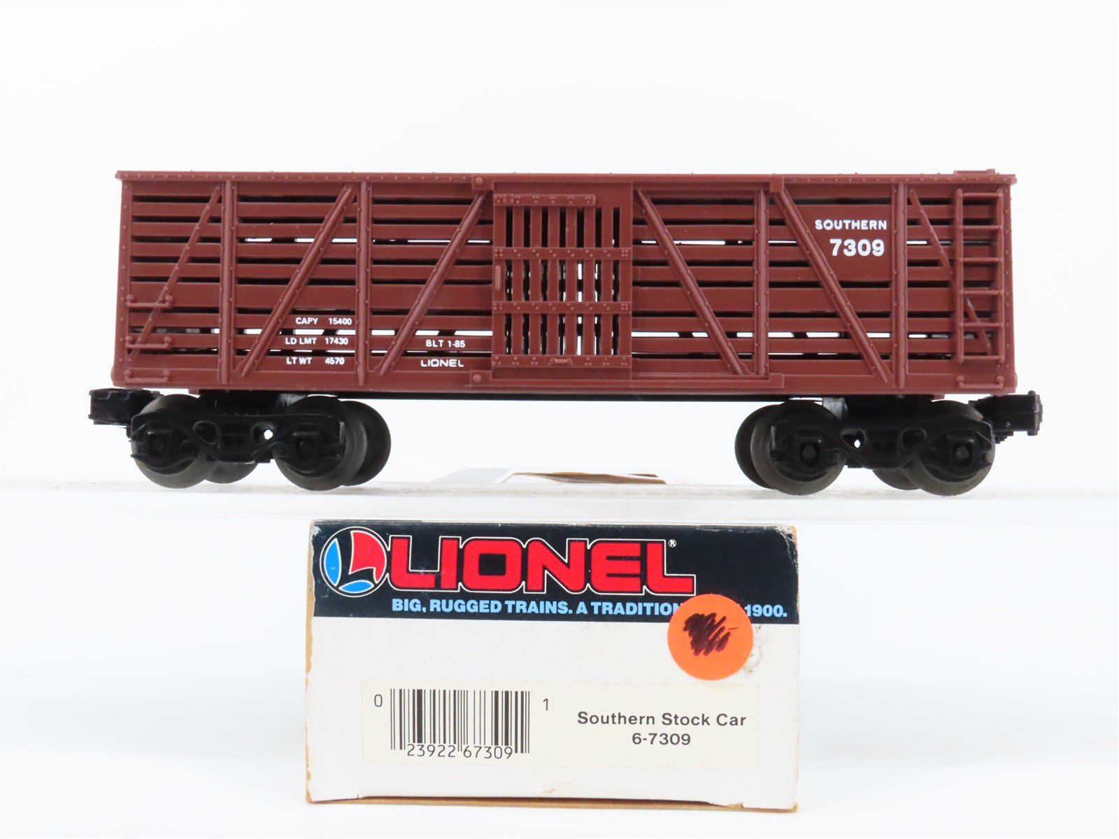 O Gauge 3-Rail Lionel 6-7309 SOU Southern Railway Stock Car #7309