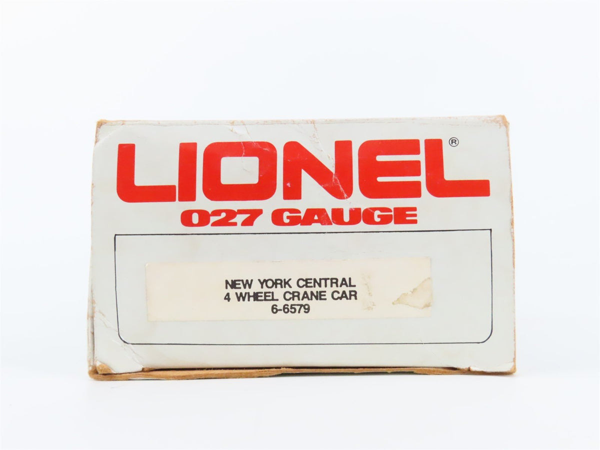 O Gauge 3-Rail Lionel 6-6579 NYC New York Central 4-Wheel Crane Car #6579