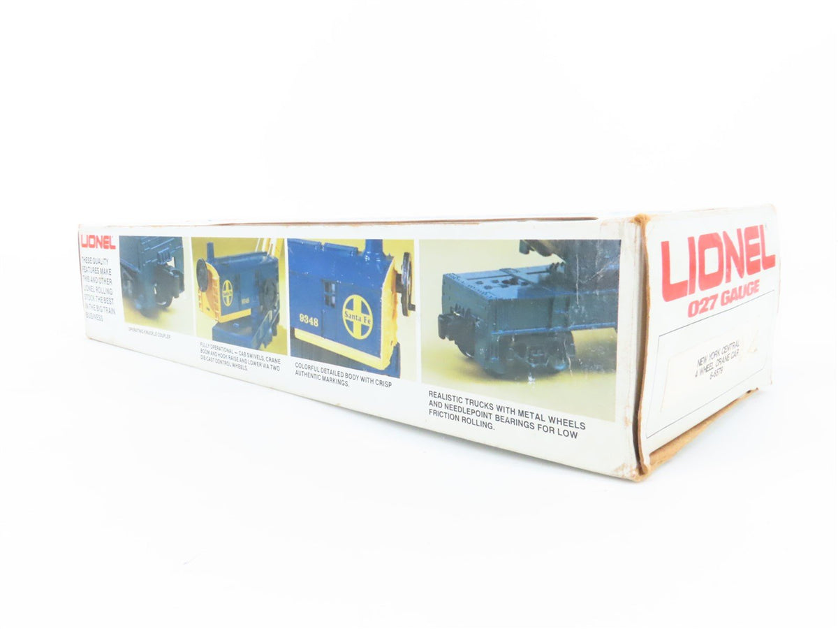 O Gauge 3-Rail Lionel 6-6579 NYC New York Central 4-Wheel Crane Car #6579